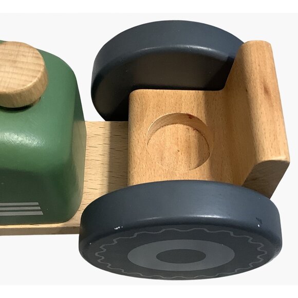 Hearth & Hand With Magnolia Wooden Toy Tractor Farm Green Tan - Picture 9 of 9